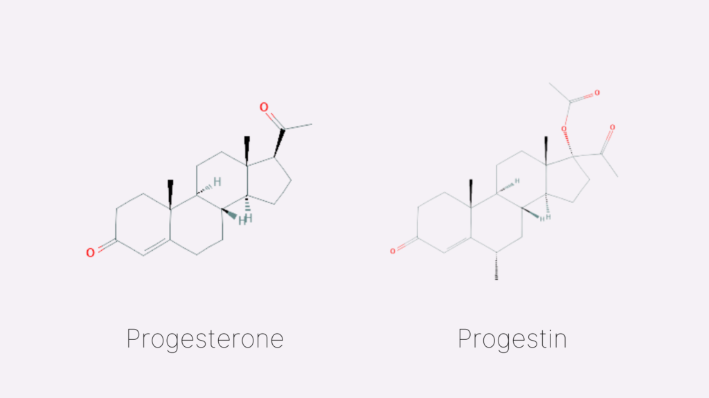 progesterone vs progestin 